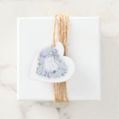 Shells hart kunst dank u strand blauwe bruiloft bedankjes labels (In situ)