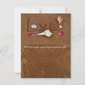 Shells & Love on Beach bruiloft op maat Save the D Date (Achterkant)