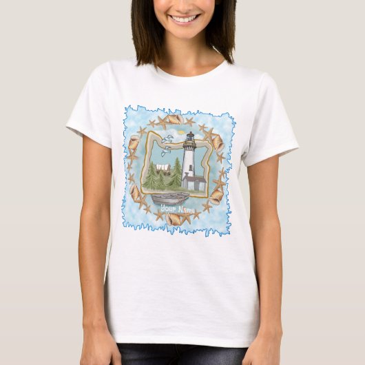 Shells Oregon Lighthouse T-shirt (Voorkant)
