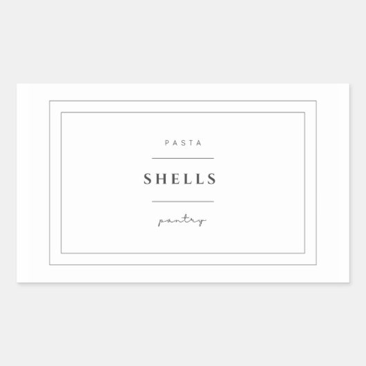 Shells Pasta Label Stickers (Voorkant)