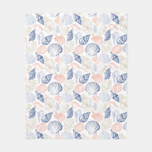 Shells Pattern Fleece Deken (Voorkant)