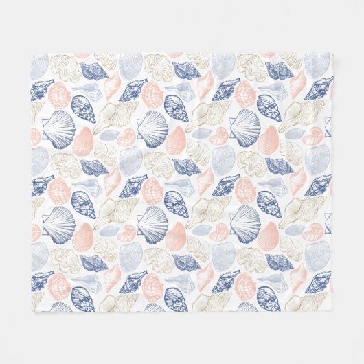 Shells Pattern Fleece Deken (Voorkant (Horizontaal))