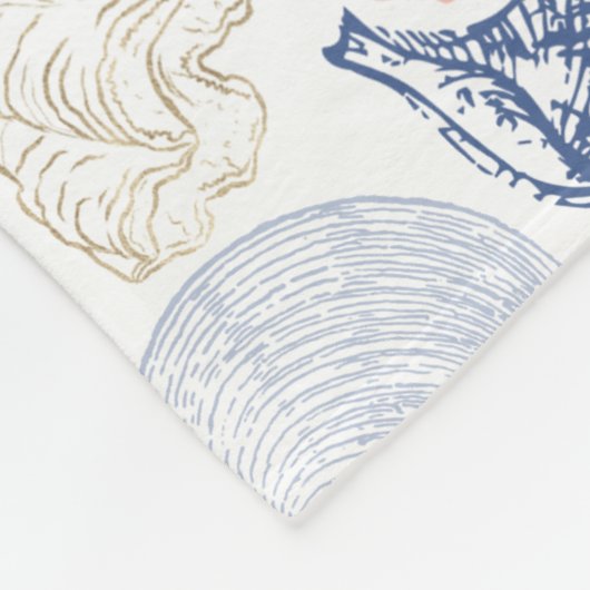 Shells Pattern Fleece Deken (Hoek)