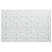 Shells Starfish Sun Fun Text Blauwgroen ID918 Stof (Fat Quarter)
