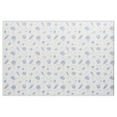 Shells Starfish Sun Fun Text Blue ID918 Stof (Fat Quarter)