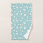 Shells Starfish Sun Fun Text Ivory ID918 Bad Handdoek (Handdoek)