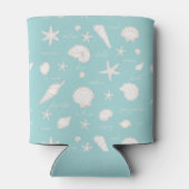 Shells Starfish Sun Fun Text Ivory ID918 Blikjeskoeler (Achterkant)