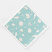 Shells Starfish Sun Fun Text Ivory ID918 Servet (Hoek)