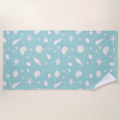 Shells Starfish Sun Fun Text Ivory ID918 Strandlaken (Voorkant)