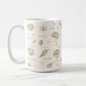 Shells Starfish Sun Fun Text Sandstone ID918 Koffiemok (Links)