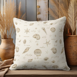 Shells Starfish Sun Fun Text Sandstone ID918 Kussen