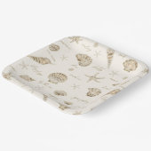 Shells Starfish Sun Fun Text Sandstone ID918 Papieren Bordje (Gebogen)