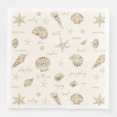 Shells Starfish Sun Fun Text Sandstone ID918 Servet (Voorkant)