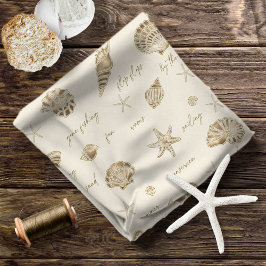 Shells Starfish Sun Fun Text Sandstone ID918 Stof