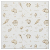 Shells Starfish Sun Fun Text Sandstone ID918 Stof (Swatch)
