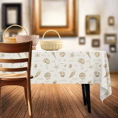 Shells Starfish Sun Fun Text Sandstone ID918 Tafelkleed