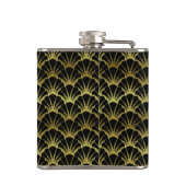 Shells van de Kammossel van Deco de Zwarte Gouden Heupfles (Achterkant)