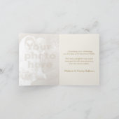 Shells van het zee de kunst binnen fotohuwelijk bedankkaart (Binnen)