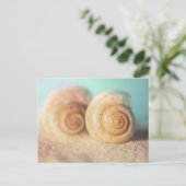 Shells van Nautilus op Strand Briefkaart (Staand voorkant)