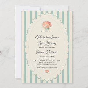 Shelly komt hier snel Kust Baby Shower Kaart