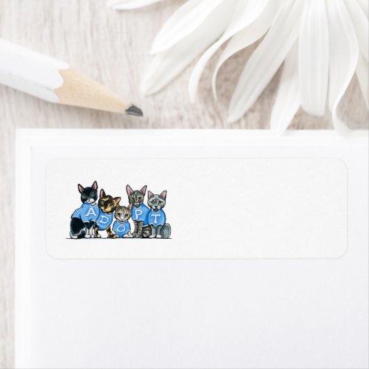 Shelter Cats aannemen Etiket (Insitu)