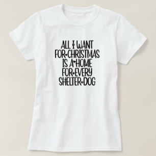 Shelter Dog Kerstmis T-Shirt