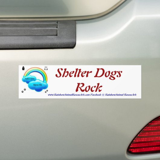 Shelter Dogs Bumpersticker (Op auto)