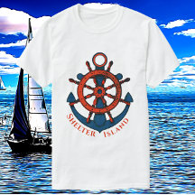 Shelter Island, NY Ship's Wheel en Anchor