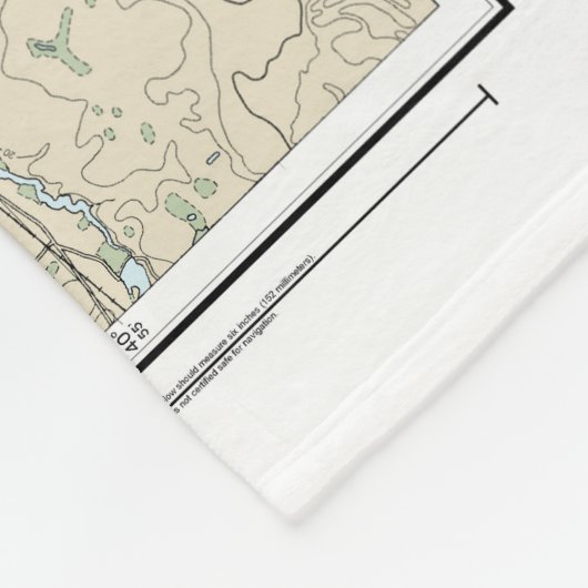 Shelter Island Sound en Peconic Bays Grafiek Fleece Deken (Hoek)