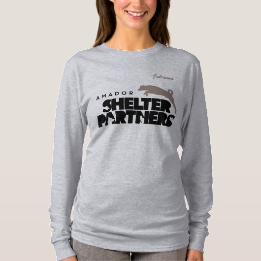 SHELTER Partners Logo Apparel Custom Name T-shirt (Voorkant)