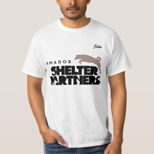 SHELTER Partners Logo Apparel Custom Name T-shirt (Voorkant)