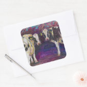 Sheltering cows 2011 vierkante sticker (Envelop)