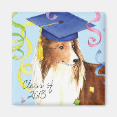 Sheltie Afstuderen Magneet (Voorkant)