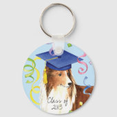 Sheltie Afstuderen Sleutelhanger (Voorkant)