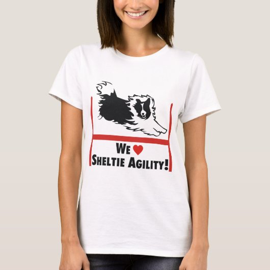 Sheltie Agility Love T-shirt (Voorkant)