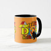 Sheltie Agility Shetland Sheepdog Gifts Mok (Voorkant rechts)