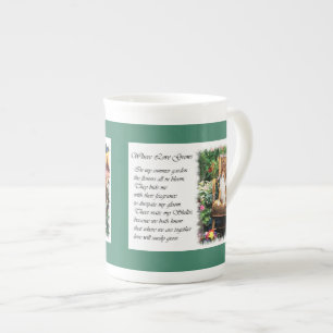 Sheltie Art Gifts Summer Garden Porselein Kop