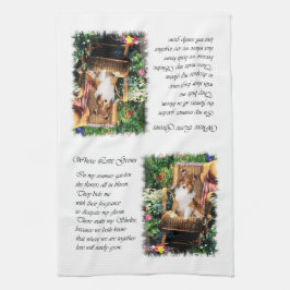 Sheltie Art Gifts Summer Garden Theedoek