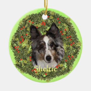 Sheltie Art Keramisch Ornament