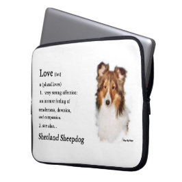 Sheltie Art Love Laptop Sleeve