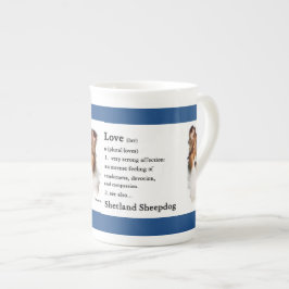 Sheltie Art Love Porselein Kop