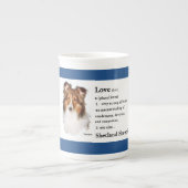 Sheltie Art Love Porselein Kop (Voorkant)