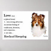 Sheltie Art Love Poster (Voorkant)