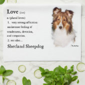 Sheltie Art Love Theedoek (Gevouwen)