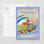 Sheltie Art Wind op je zeilen Briefkaart (Voorkant / Achterkant)