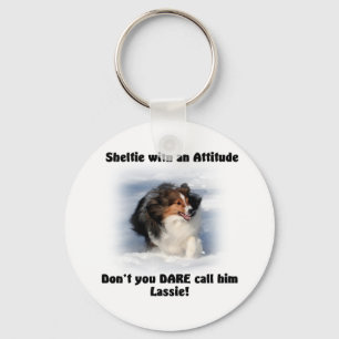 Sheltie Attitude Sleutelhanger