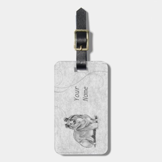 Sheltie Bagagelabel (Voorkant verticaal)