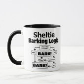 Sheltie Barking Logic Mok (Links)