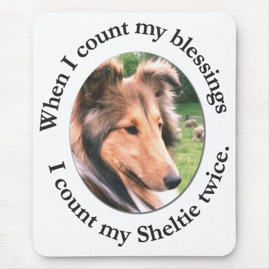 Sheltie Blessing #4 Mousepad Muismat (Voorkant)