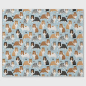 Sheltie Bones & Paws Cadeaupapier (Vlak)